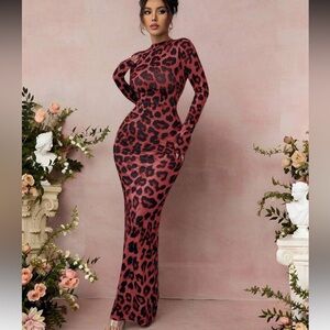 Siren Mischief Leopard Print Maxi Dress NEW 🏷️